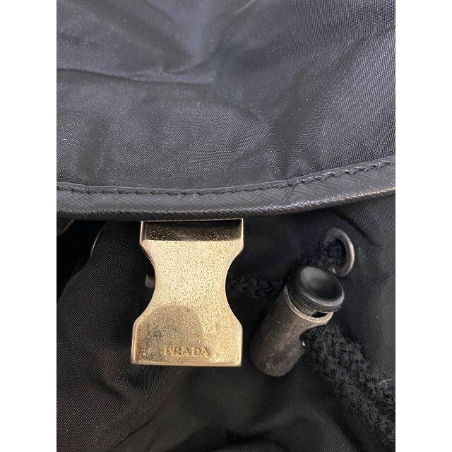 ◇良品【PRADA/プラダ】リュックサック 布袋付 黒◇ ◇良品【PRADA/プラダ】リュックサック 布袋付 黒◇