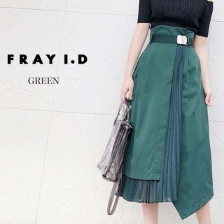 フレイアイディー(FRAY I.D)のFRAY I.D プリーツコンビタイトスカート(ロングスカート)