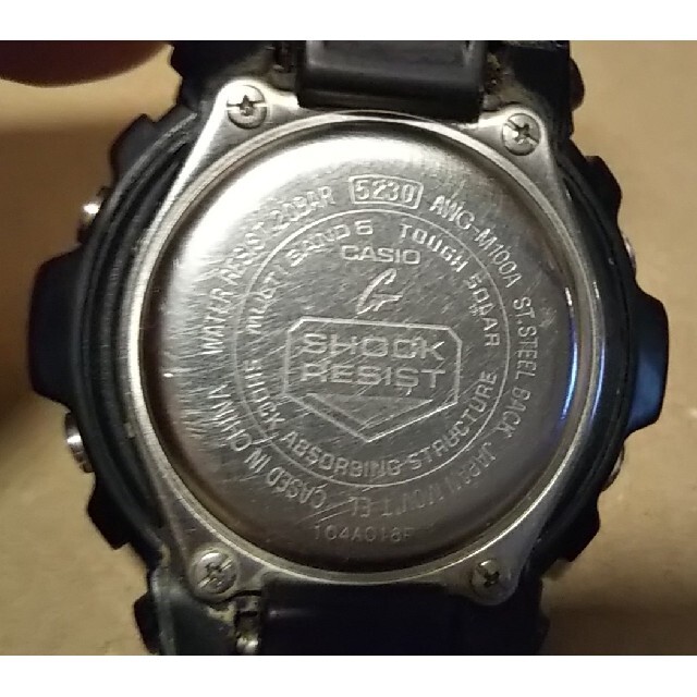 G-SHOCK(ジーショック)の訳あり CASIO G-SHOCK  AWG-M100A 電波 ソーラー 腕時計 メンズの時計(腕時計(アナログ))の商品写真