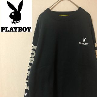 プレイボーイ(PLAYBOY)の【古着女子必見！】プレイボーイ 胸元刺繍 両腕ロゴ バックビッグロゴ スウェット(スウェット)