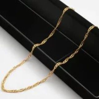 K２４純金　スクリューチェーンネックレス　Ⅼ＝５０ｃｍ(ネックレス)