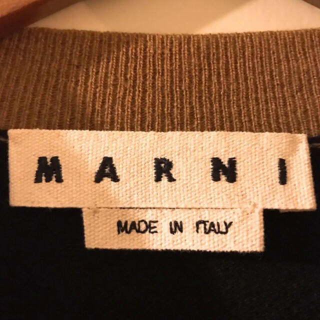 Marni(マルニ)のmarniマルニブロックカラーデザインニットセーター黒茶色ベージュバイカラー レディースのトップス(ニット/セーター)の商品写真