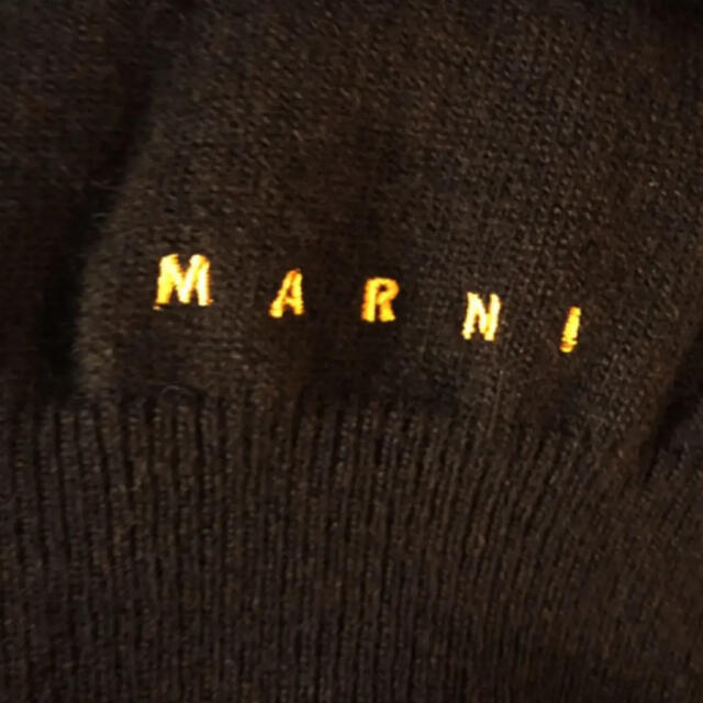 Marni(マルニ)のmarniマルニブロックカラーデザインニットセーター黒茶色ベージュバイカラー レディースのトップス(ニット/セーター)の商品写真