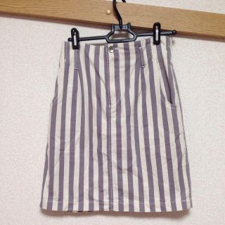 ダブルクローゼット(w closet)のストライプ  タイトスカート(ミニスカート)