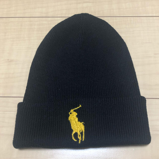 POLO RALPH LAUREN(ポロラルフローレン)のラルフローレン　黒色ニット帽 メンズの帽子(ニット帽/ビーニー)の商品写真