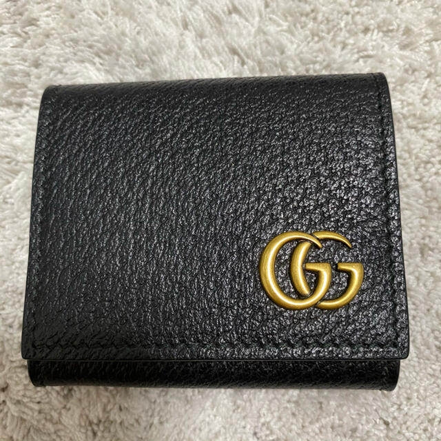 Gucci(グッチ)の【数回使用】GUCCI コインケース　小銭入れ　プチマーモント GG ブラック メンズのファッション小物(コインケース/小銭入れ)の商品写真