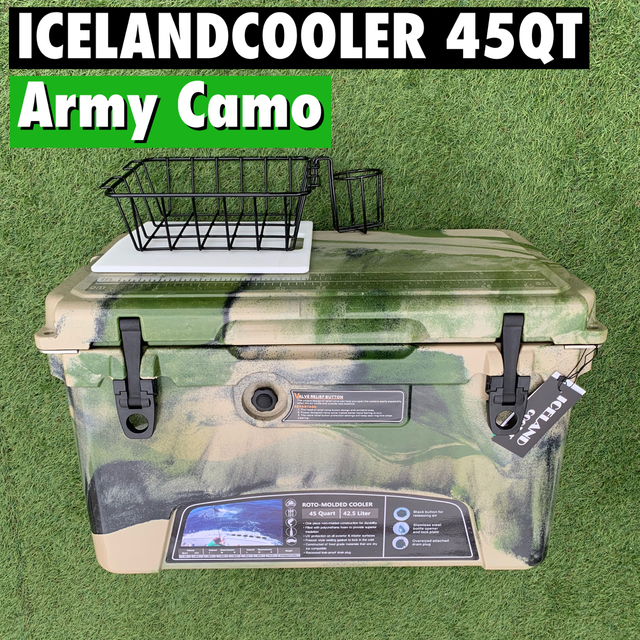 黒バルブ アイスランドクーラーボックス 45QT ICELAND cooler - アウトドア
