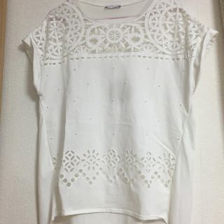 ザラ(ZARA)の送料込【ZARA】レース切り替えTシャツ(Tシャツ(半袖/袖なし))