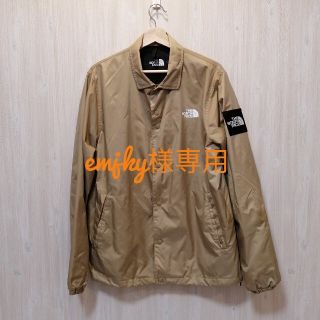 ザノースフェイス(THE NORTH FACE)のノースフェイス　コーチジャケット　XL　ベージュ　スクエアロゴ(ナイロンジャケット)