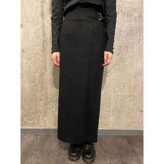 ヨウジヤマモト(Yohji Yamamoto)の美品 ヨウジヤマモト ウール ベルトデザインロングスカート #［755］(ロングスカート)