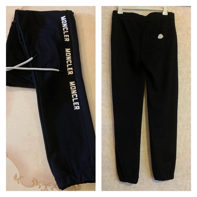 モンクレール スエット パンツ メンズ XL ブラックMONCLER 正規品