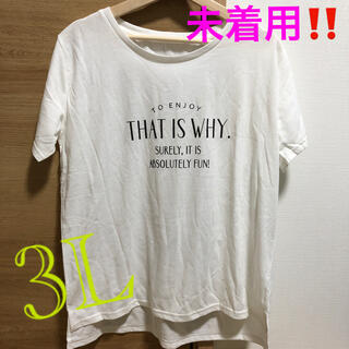 レディースTシャツ　3L 白シャツ(Tシャツ(半袖/袖なし))