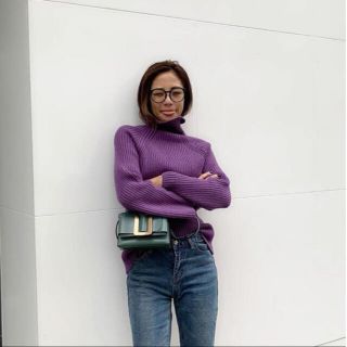 ザラ(ZARA)のバースデーバッシュ  パープルニット(ニット/セーター)