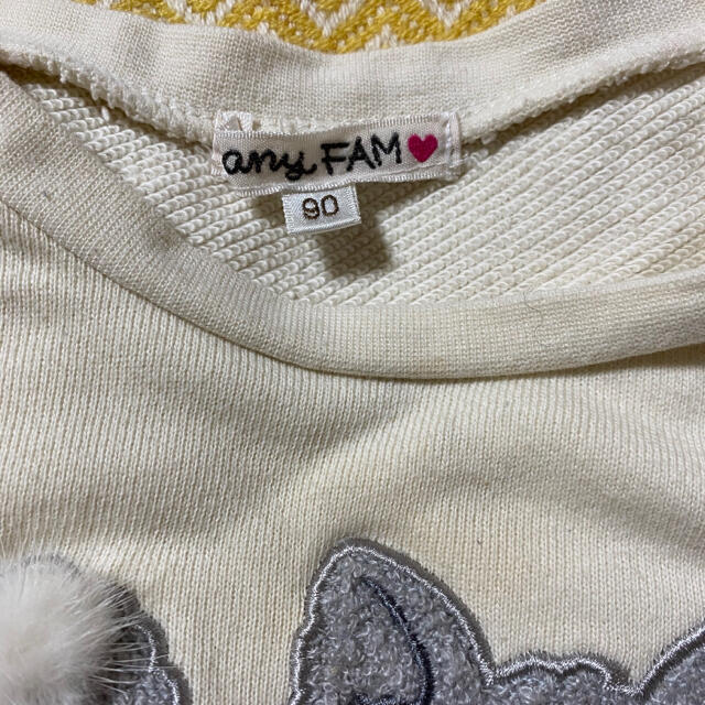 anyFAM(エニィファム)のany Fam トレーナー　90 猫 キッズ/ベビー/マタニティのキッズ服女の子用(90cm~)(Tシャツ/カットソー)の商品写真