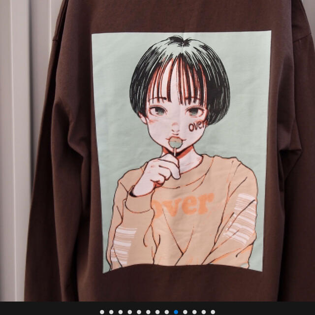 BABYMETAL(ベビーメタル)のoverprint CANDY LS Tee ブラウン Lサイズ 新品未開封 メンズのトップス(Tシャツ/カットソー(七分/長袖))の商品写真