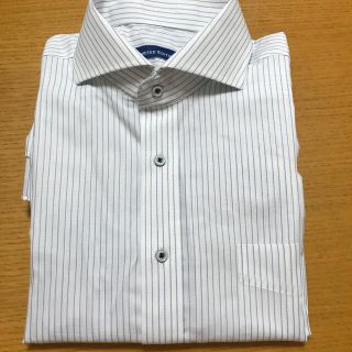 アオヤマ(青山)のストライプ　白　ワイシャツ(シャツ)