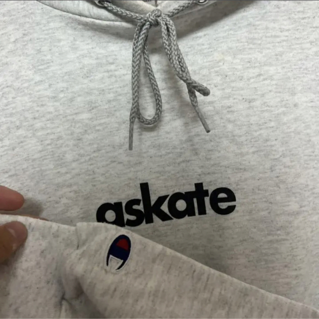 askate アスケート hoodie 限定 初期 パーカー アッシュグレーファッション