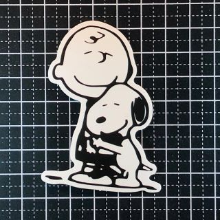 防水ステッカー　スヌーピー　SNOOPY チャーリーブラウン　ハグ(その他)