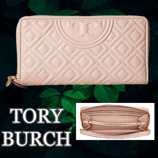 ★SALL☆【TORY BURCH】フレミング　ジップ　 長財布　pink