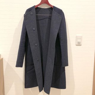 セオリーリュクス(Theory luxe)の【専用】セオリーリュクス　ノーカラーリバーシブルコート　カシミア混(ロングコート)