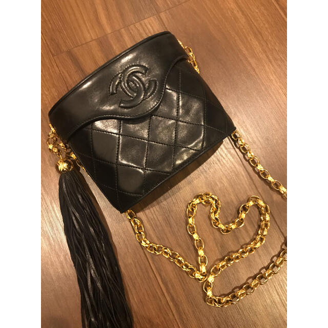 限定品】 CHANEL ヴィンテージ シャネル フリンジショルダーバッグ