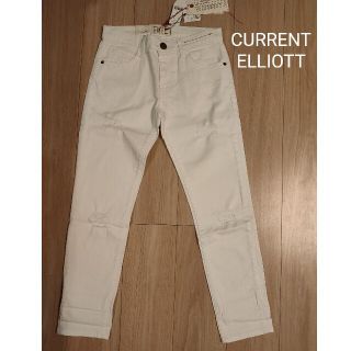 カレントエリオット(Current Elliott)の【新品】白 デニムパンツ ジーンズ CURRENT ELLIOTT(デニム/ジーンズ)