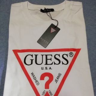 ゲス(GUESS)のゲスGUESS　ユニセ　M白半袖(Tシャツ(半袖/袖なし))