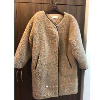 トゥデイフル(TODAYFUL)のmite long boa coat ボアコート ブラウン(ロングコート)