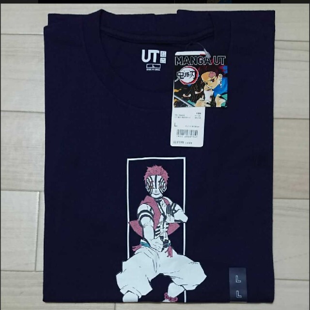 鬼滅の刃 ユニクロ Tシャツ マンガUT 猗窩座 L