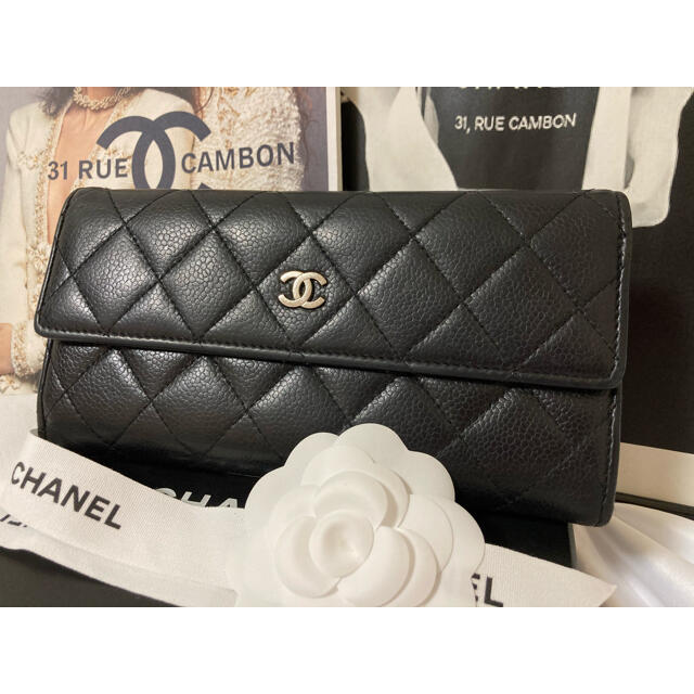 CHANEL シャネル マトラッセ キャビアスキン 長財布 限定価格 20640円