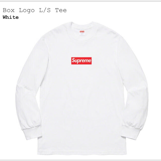 Supreme Box Logo L/S Tee 白 Mサイズ - Tシャツ/カットソー(七分/長袖)