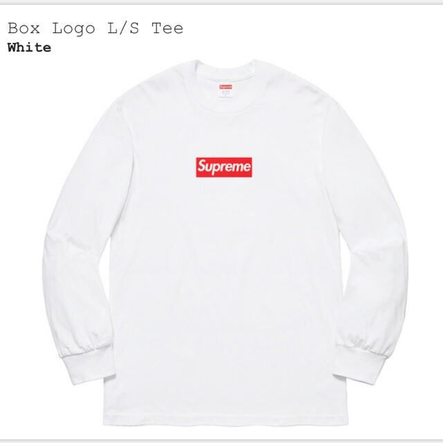 Mサイズ Supreme Box Logo L/S Tee White