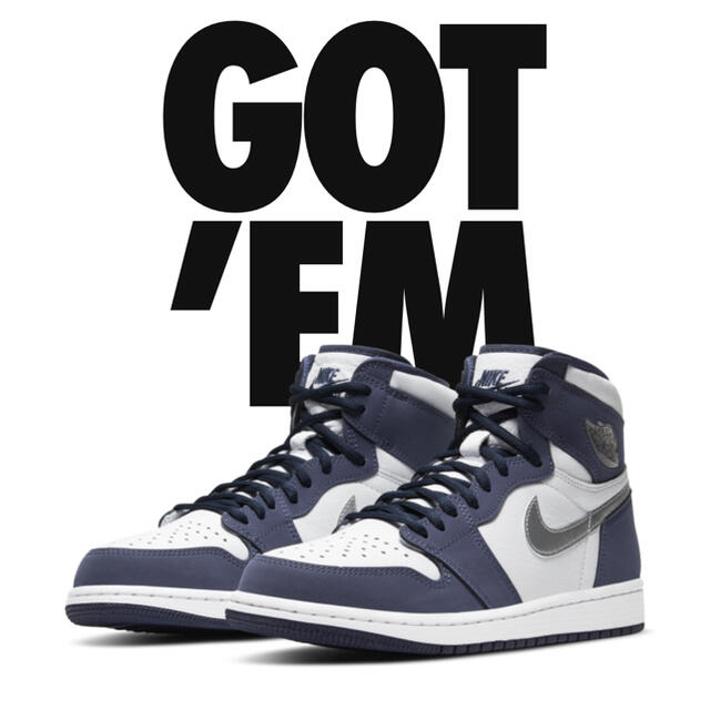 スニーカーNike JORDAN 1 MIDNIGHT NAVY ジョーダン1 25.5