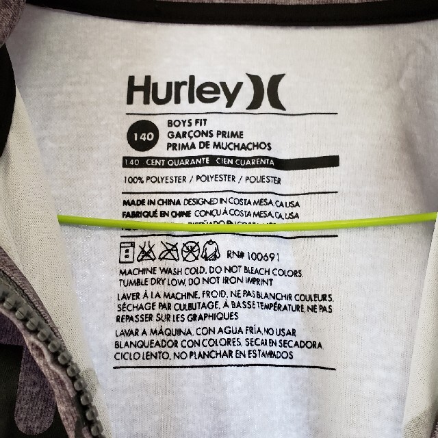 Hurley(ハーレー)のHurley 140 キッズ/ベビー/マタニティのキッズ服男の子用(90cm~)(ジャケット/上着)の商品写真