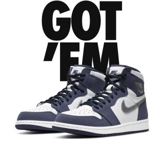 ナイキ(NIKE)のエア ジョーダン 1 HIGH OG CO.JPMidnight Navy 26(スニーカー)