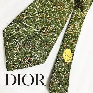 クリスチャンディオール(Christian Dior)の【Christian Dior】DIORロゴ ペイズリーライン総柄 ネクタイ(ネクタイ)