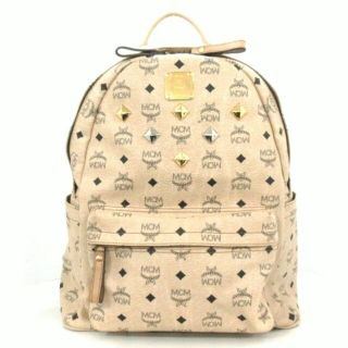 MCM - エムシーエム リュックサック ベージュ×黒の通販|ラクマ
