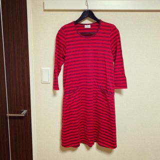 マリメッコ(marimekko)のmarimekko ボーダーワンピース(ひざ丈ワンピース)