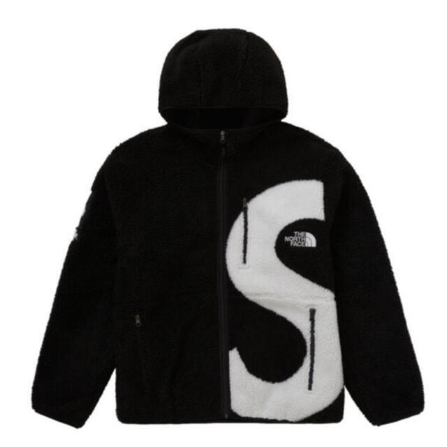 ジャケット/アウターSUPREME S Logo Hooded Fleece Jacket 黒 L