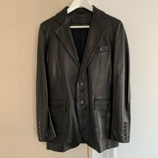 クロムハーツ(Chrome Hearts)のクロムハーツ　レザー　ジャケット　羊革　Ｓ　極美品(レザージャケット)