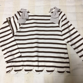プティマイン(petit main)のプティマイン　ボーダーカットソー　size 100(Tシャツ/カットソー)