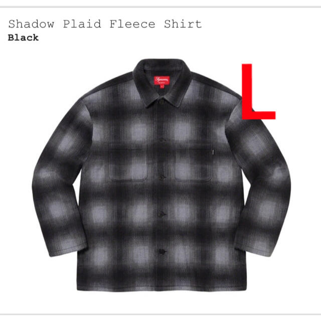 Supreme Shadow Plaid Fleece Shirt L