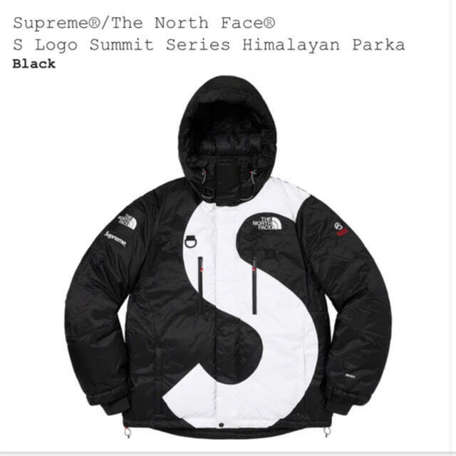 春新作の north the sサイズ　supreme - Supreme face black logo s ダウンジャケット