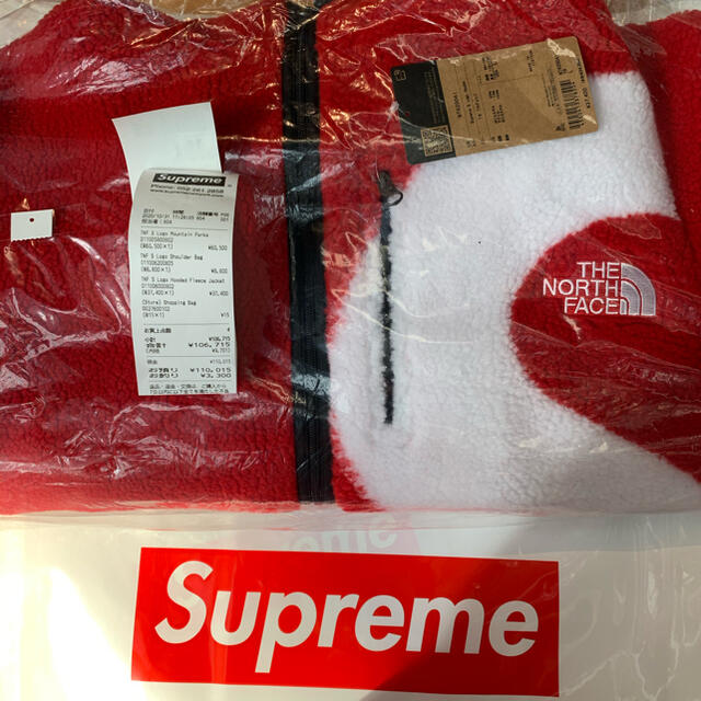 supreme north face s logo fleece L 赤