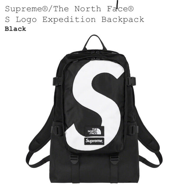 supreme  north face backpack ブラック