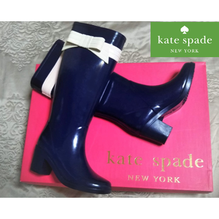 ケイトスペードニューヨーク(kate spade new york)の【新品・未使用】ケイトスペードニューヨーク　レインブーツ　35(レインブーツ/長靴)