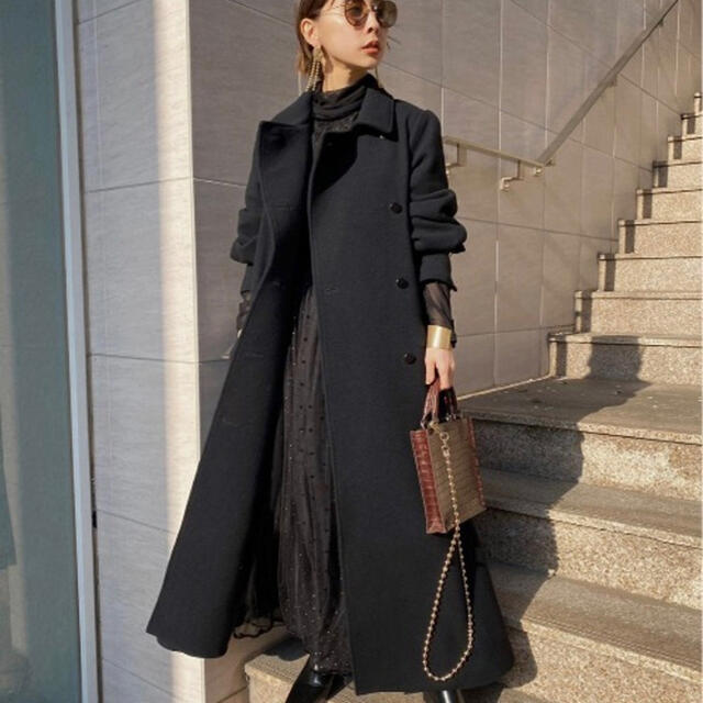 ロングコートアメリヴィンテージ　AMERI POOFY FLARE LONG COAT