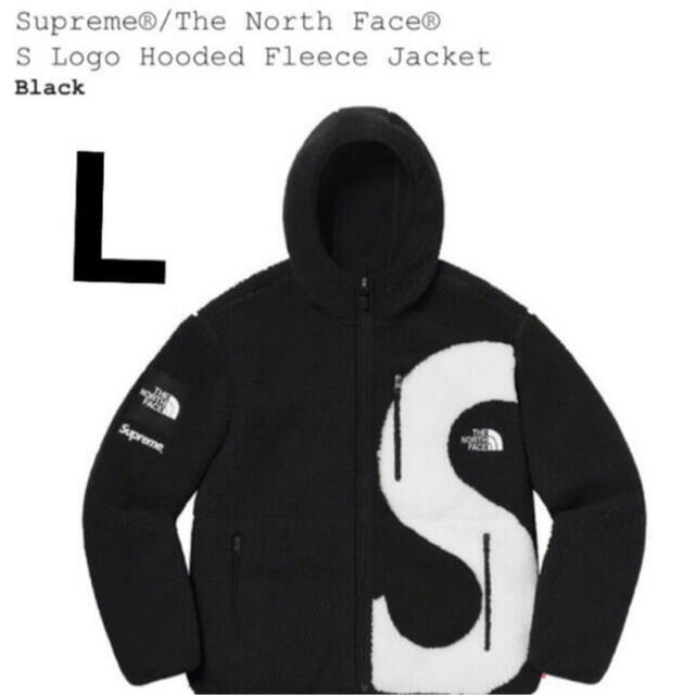 Supreme - supreme north face fleece 黒　L フリース