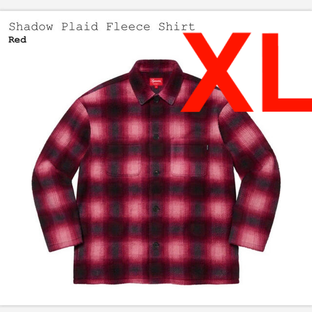 Supreme Shadow Plaid Fleece Shirt 赤 XL