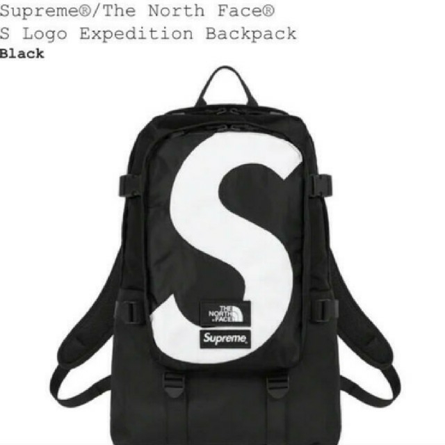 supreme north face s logo backpack　黒